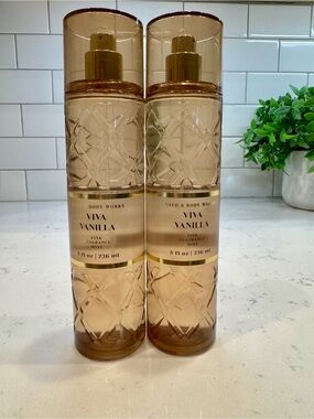 (2) Bath & Body Works VIVA VANILLA mist 8 fl oz